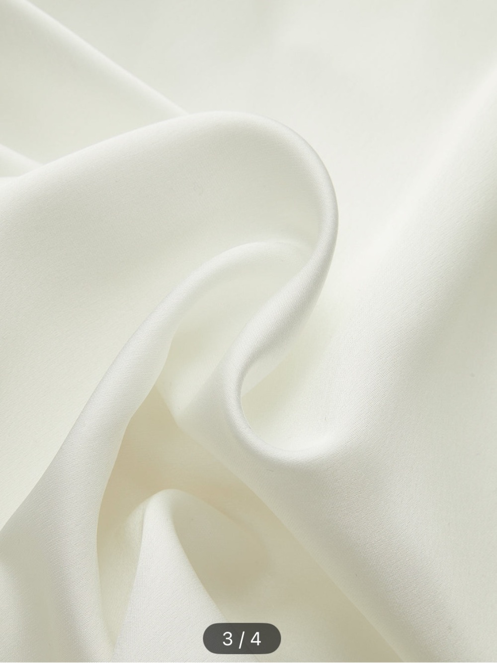 NWT COMMENSE Twist front collared silky white shirt size small - Picture 3 of 6